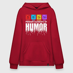 Толстовка-худи оверсайз Sarcasm, цвет: красный