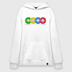 Толстовка-худи оверсайз Тяжелая атлетика, цвет: белый