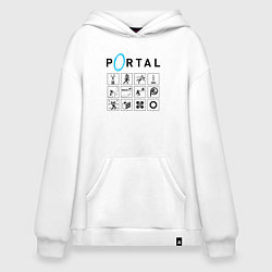 Толстовка-худи оверсайз PORTAL, цвет: белый