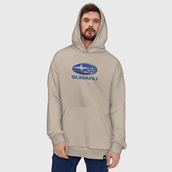 Толстовка-худи оверсайз SUBARU, цвет: миндальный — фото 2