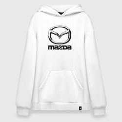 Толстовка-худи оверсайз MAZDA LOGO, цвет: белый