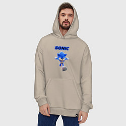 Толстовка-худи оверсайз SONIC, цвет: миндальный — фото 2