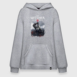 Толстовка-худи оверсайз ВЕДЬМАК, цвет: меланж