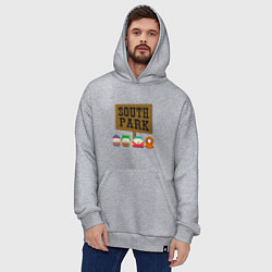 Толстовка-худи оверсайз South Park, цвет: меланж — фото 2