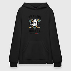 Толстовка-худи оверсайз ANAHEIM DUCKS, цвет: черный