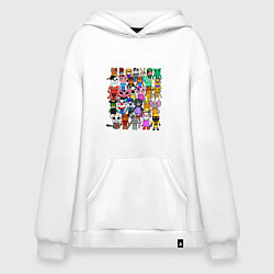 Толстовка-худи оверсайз ROBLOX PIGGY, цвет: белый