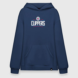 Толстовка-худи оверсайз Los Angeles Clippers, цвет: тёмно-синий