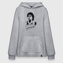 Толстовка-худи оверсайз Diego Maradona, цвет: меланж