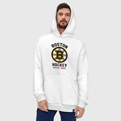 Толстовка-худи оверсайз BOSTON BRUINS NHL, цвет: белый — фото 2