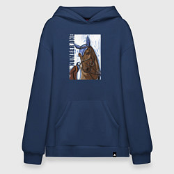 Толстовка-худи оверсайз Number one, цвет: тёмно-синий