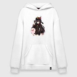 Толстовка-худи оверсайз Ху Тао, цвет: белый