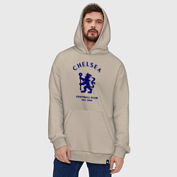 Толстовка-худи оверсайз Chelsea Est. 1905, цвет: миндальный — фото 2