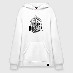 Толстовка-худи оверсайз HARD ROCK, цвет: белый