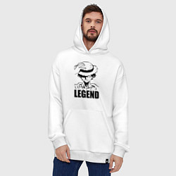Толстовка-худи оверсайз Луффи Легенда One Piece, цвет: белый — фото 2
