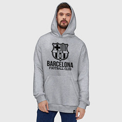 Толстовка-худи оверсайз Barcelona FC, цвет: меланж — фото 2
