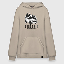 Толстовка-худи оверсайз Niva roadtrip, цвет: миндальный