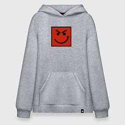 Толстовка-худи оверсайз BON JOVI HAVE A NICE DAY SMILE LOGO, цвет: меланж