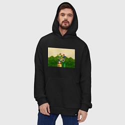 Толстовка-худи оверсайз Mario Coins, цвет: черный — фото 2