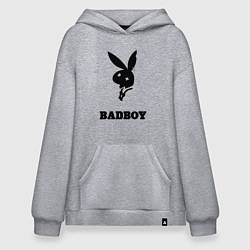 Толстовка-худи оверсайз BAD BOY PLAYBOY, цвет: меланж