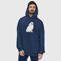 Толстовка-худи оверсайз Шкодливый Чихуахуа, цвет: тёмно-синий — фото 2