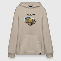 Толстовка-худи оверсайз Toyota Land Cruiser FJ 40 4X4, цвет: миндальный