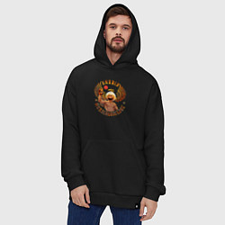 Толстовка-худи оверсайз Khabib Nurmagomedov Art, цвет: черный — фото 2