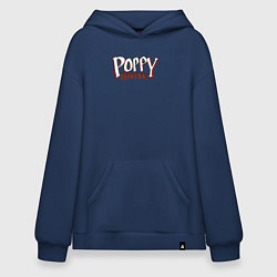 Толстовка-худи оверсайз Poppy Playtime Logo, цвет: тёмно-синий