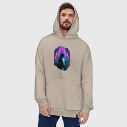 Толстовка-худи оверсайз ДЖИНКС, ЛИГА ЛЕГЕНД ARCANE JINX, цвет: миндальный — фото 2