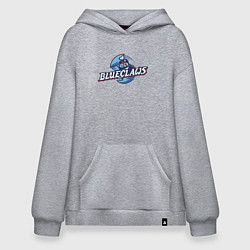 Толстовка-худи оверсайз Jersey shore Blue claws - baseball team, цвет: меланж