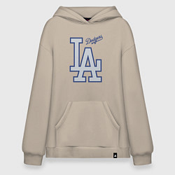 Толстовка-худи оверсайз Los Angeles Dodgers - baseball team, цвет: миндальный