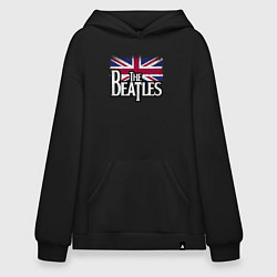 Толстовка-худи оверсайз The Beatles Great Britain Битлз, цвет: черный