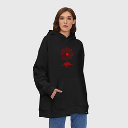 Толстовка-худи оверсайз Stray Logo Flash, цвет: черный — фото 2