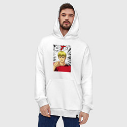 Толстовка-худи оверсайз Eikichi finger, цвет: белый — фото 2