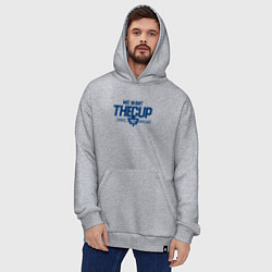 Толстовка-худи оверсайз Toronto Maple Leafs We want the cup Торонто Мейпл, цвет: меланж — фото 2