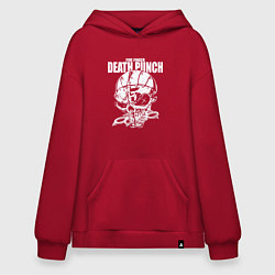 Толстовка-худи оверсайз Five Finger Death Punch Groove metal, цвет: красный