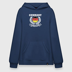 Толстовка-худи оверсайз Футбол Германия, цвет: тёмно-синий