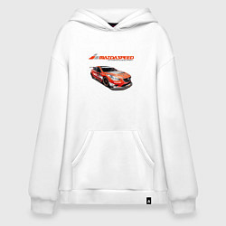 Толстовка-худи оверсайз Mazda Motorsport Development, цвет: белый
