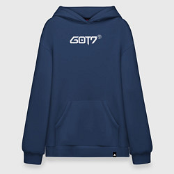 Толстовка-худи оверсайз Got7 jinyoung, цвет: тёмно-синий