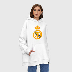 Толстовка-худи оверсайз Football - Real Madrid, цвет: белый — фото 2