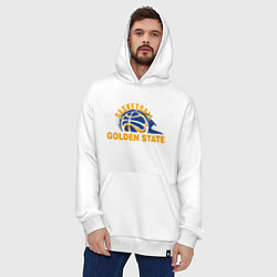 Толстовка-худи оверсайз Golden State Basketball, цвет: белый — фото 2