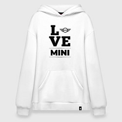 Толстовка-худи оверсайз Mini Love Classic, цвет: белый