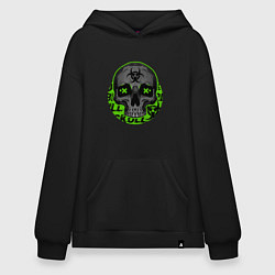 Толстовка-худи оверсайз SKULL TOXIC, цвет: черный