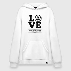 Толстовка-худи оверсайз Volkswagen Love Classic, цвет: белый
