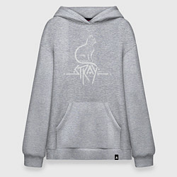 Толстовка-худи оверсайз Stray Life, цвет: меланж