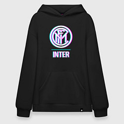 Худи оверсайз Inter FC в стиле glitch