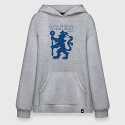 Толстовка-худи оверсайз FC Chelsea Lion, цвет: меланж