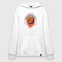 Толстовка-худи оверсайз Allstars Basketball, цвет: белый