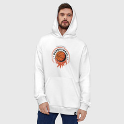 Толстовка-худи оверсайз Allstars Basketball, цвет: белый — фото 2