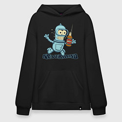 Толстовка-худи оверсайз Little Bender, цвет: черный