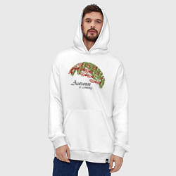 Толстовка-худи оверсайз Autumn is coming, цвет: белый — фото 2